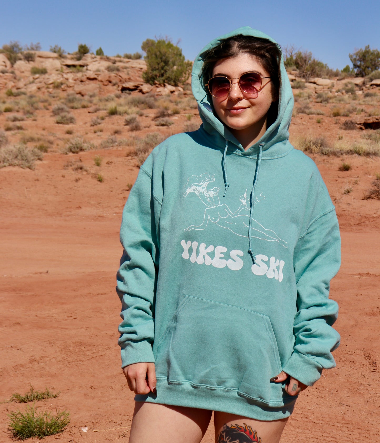 Sage/White ‘Fuzzy with Daddy’ Hoodie