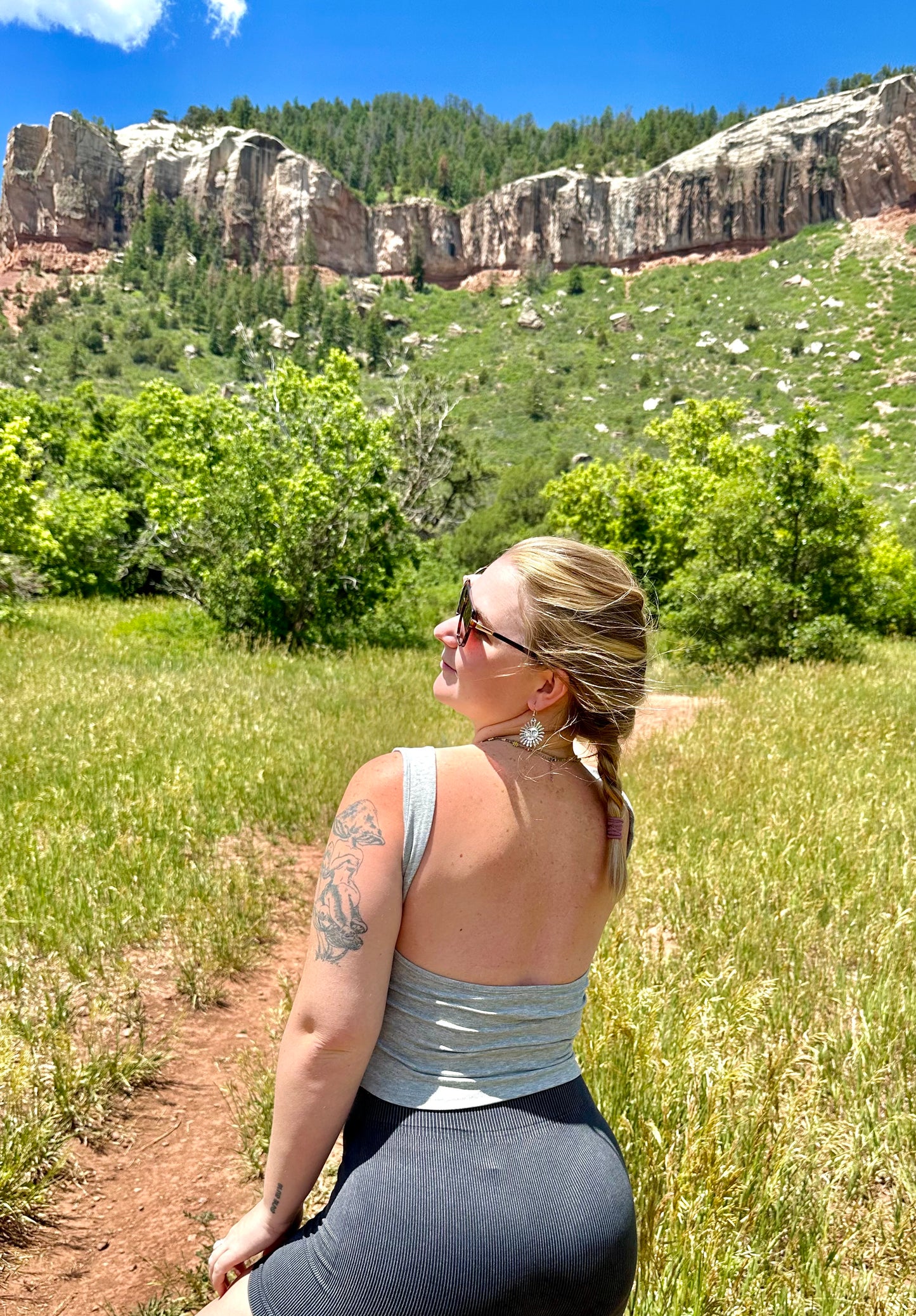 Grey Low Back Tank