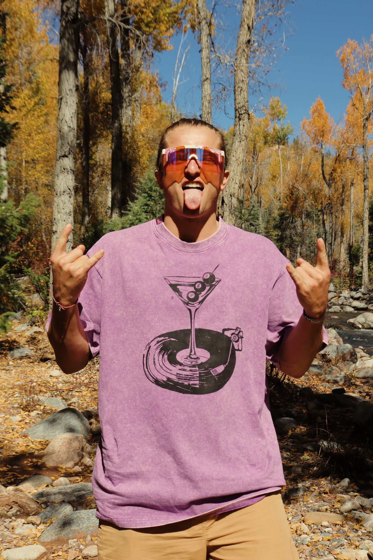 ‘Dream on Baby’ Purple Acid Wash Tee