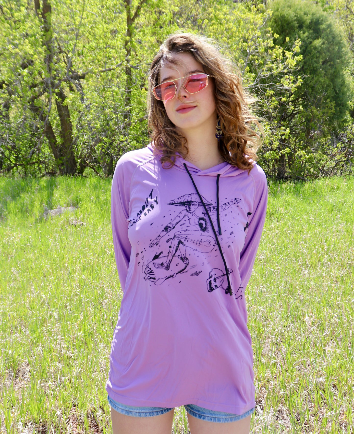 Purple ‘Confidence Baby’ Sunshirt