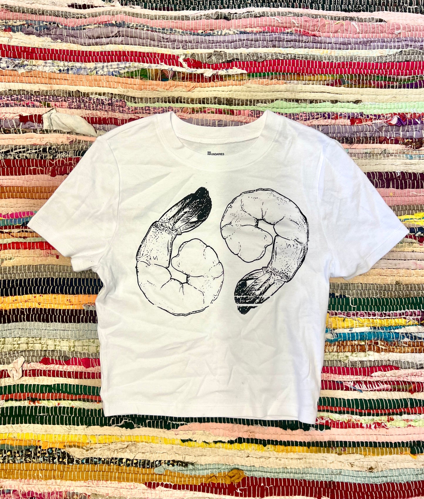 White Shrimpty9 Tee