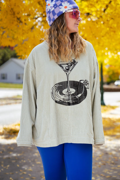 XL - Tan Corduroy Sweater