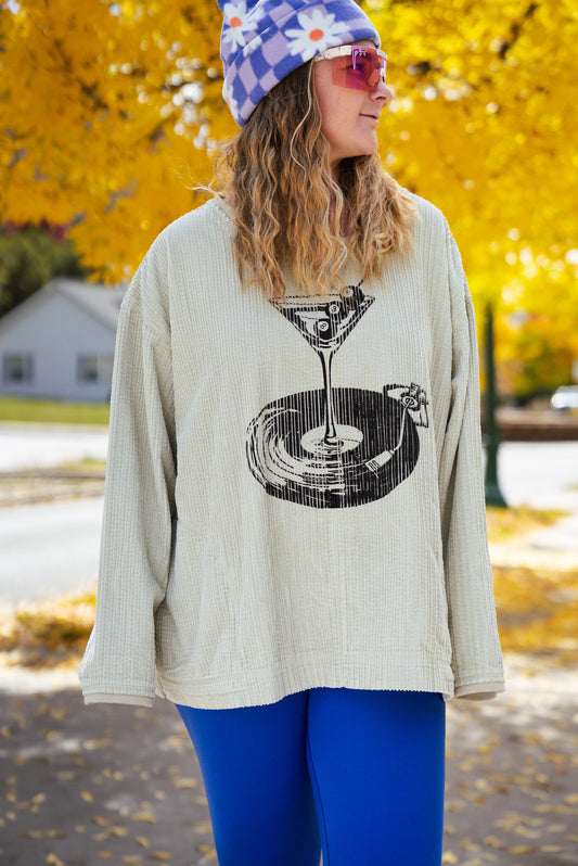 XL - Tan Corduroy Sweater