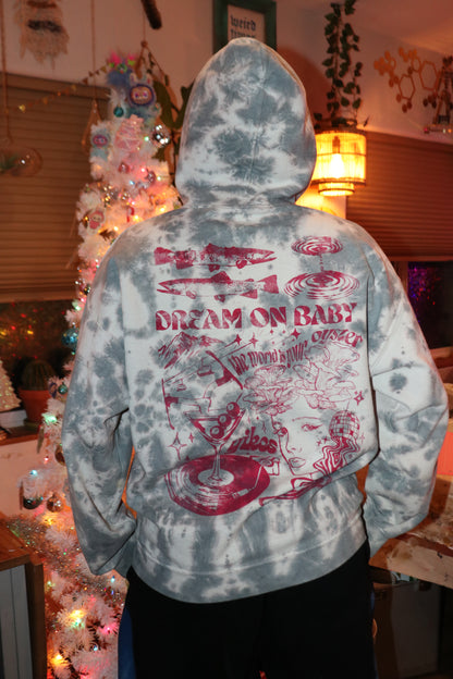 L Grey Bleached ‘Dream on Baby’ Hoodie
