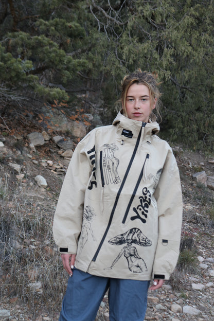 Tan Light Shell Multiprint