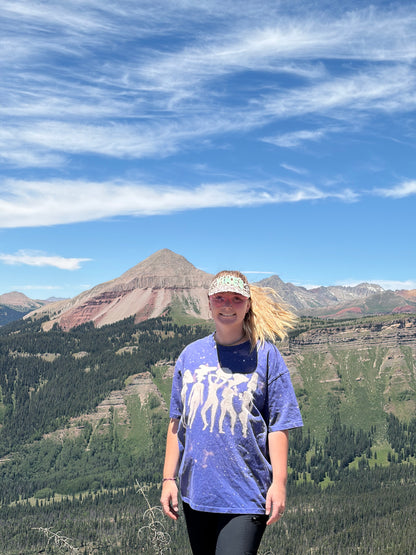 M-Blue Sexy Party Bleach Dye Tee