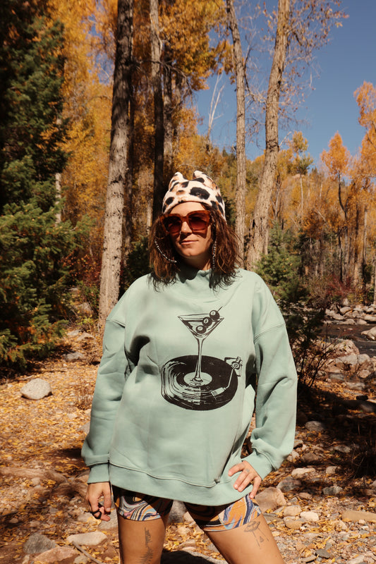 ‘Dream on Baby’ Sage Turtleneck Sweater