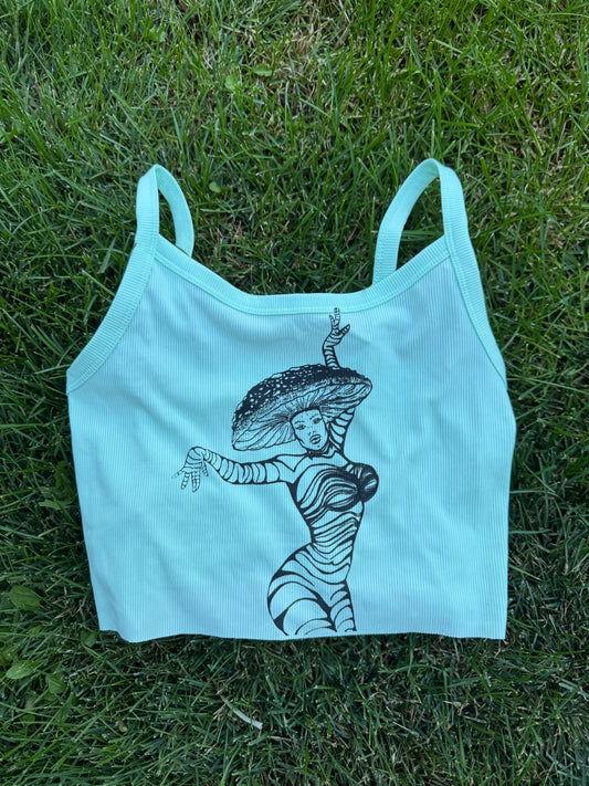 Small- Light mint Cropped tank