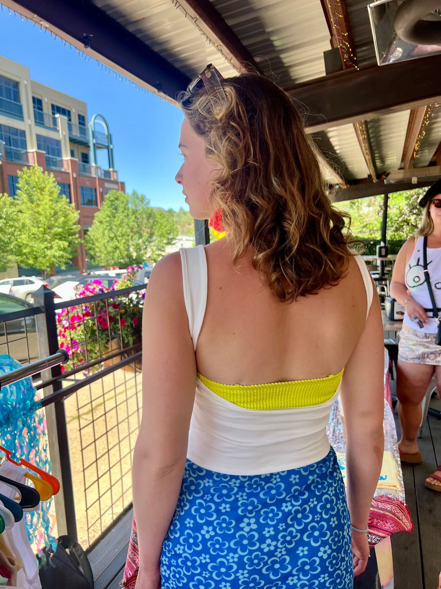 White Low Back Tank