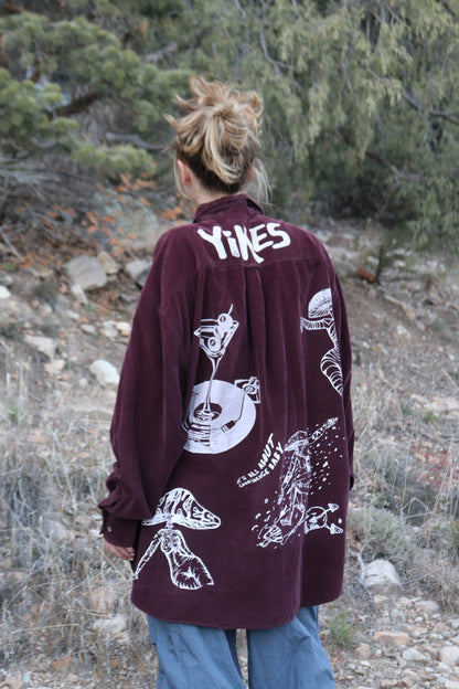 XXL Maroon Corduroy Button Down