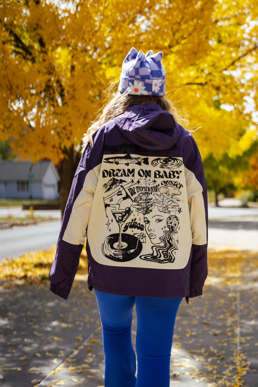 ‘Dream on Baby’ Purple Windbreaker