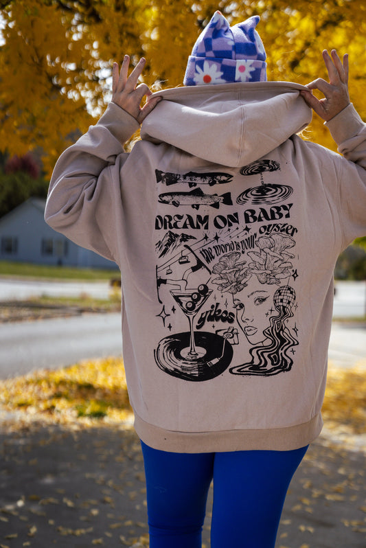 ‘Dream on Baby’ Tan Hoodie
