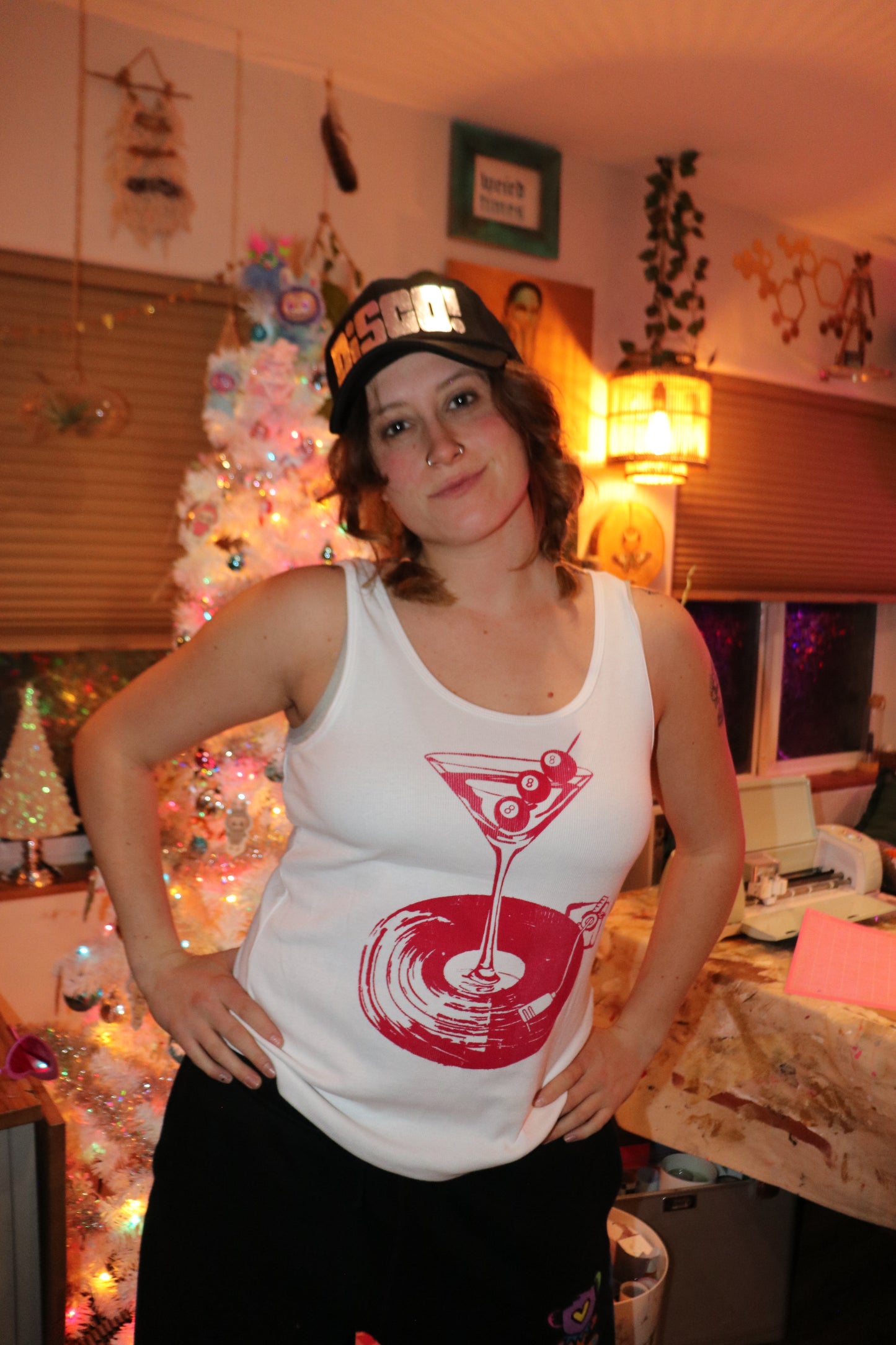 XL White Record Wife Beater