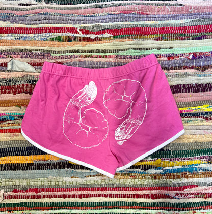 Pink Shrimpty9 booty shorts
