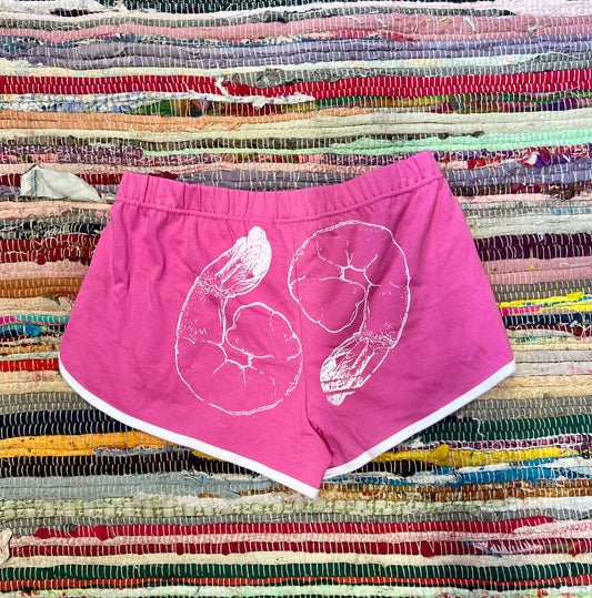 Pink Shrimpty9 booty shorts