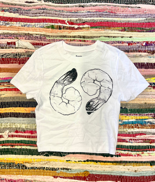 White Shrimpty9 Tee